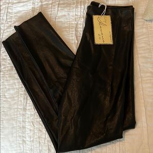 Vintage Havana Faux Leather Leggings